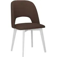 Mirjan 24 Stuhl Monti IV, Esszimmerstuhl aus Buchenholz, 48x54x83 cm (Holzfarbe: Weiß, Stofffarbe: Soro 28)