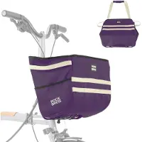 RockBros Fahrradlenkertasche für Brompton Faltradkorbtasche Fronttasche Wasserabweisend Fronttasche 16L für Brompton/Faltrad Lila