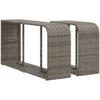 Super Merchant Outdoor-Rgale 2 Stk. Grau Poly Rattan