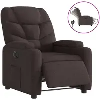Syfax Relaxsessel Elektrisch Dunkelbraun Stoff