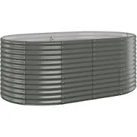 Syfax Hochbeet Verzinkter Stahl 175x100x68 cm Grau