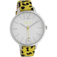 Oozoo Damen Armbanduhr gelb schwarz Analog Timepieces Lederarmband D2UOC10208
