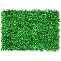Merkloos Künstliche Hecke – Wetterfest – Pflegeleicht – Gartendekoration – 51 x 51 cm – 12 Stück