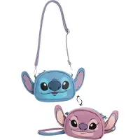 Disney Lilo & Stitch - Umhängetasche, Gesicht NS8987 (Einheitsgröße) (Blau/Pink)