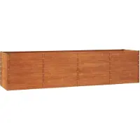 Syfax Hochbeet Rostig 320x80x77 cm Cortenstahl