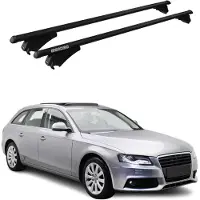 Menabo Grundträger Dachträger für Audi A4 B8 Avant 2008-2015 ABE Alu Schwarz 2x