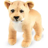 Ed Brubaker Löwin Kuscheltier - 30 cm Stofftier Löwe - Baby Plüschtier Raubkatze Stehend - Kinder Plüsch Spielzeug, Braun