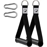 Sonstiges Latzug Griff 2 Stück Einhandgriff mit 2 Karabiner für Workout am Seilzug Kabelzugstation oder Kraftturm Übung für Fitnessbänder Set