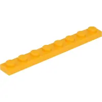 LEGO 1x8 Platte 3460 - 50 Stück Helles Hellorange