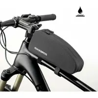 RockBros Fahrrad Rahmentasche mit doppelten Reißverschlüsse Oberrohrtasche 1L Schwarz
