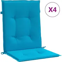 Syfax Gartenstuhlauflagen für Niedriglehner 4 Stk. Blau 100x50x3 cm
