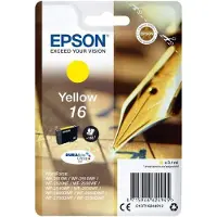 Epson Tintenpatrone, 16 Gelb, 3.1 ml, Bis zu 165 Seiten, DURABrite Ultra Tinte, Für WorkForce WF-2010W, WF-2510WF, WF-2520NF