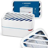 Wessper 1x Luftentfeuchter Feuchtigkeits mit Verschleißanzeige mit 1x Granulat im 500 g Nachfüll-Beutel, Raum-Entfeuchter