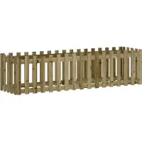 Syfax Hochbeet Lattenzaun-Design 200x50x50 cm Kiefernholz Imprägniert
