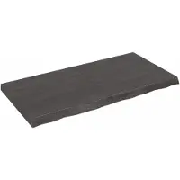 Syfax Waschtischplatte Dunkelbraun 120x60x(2-6)cm Massivholz