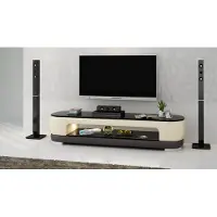 AEA RTV TV Sideboard Leder Glas Tisch Fernseh Schrank Tisch Designer TS1009