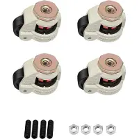StarTech.com Industrielle Werkbank Rollen - Möbelrollen GD-60S - Nivellierrollen 4er Set - 250 kg pro Rolle 500 kg Set - Nylon Stahl - Schwenkbar rutschfest - Weiß