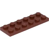 LEGO 2x6 Platte 3795 - 250 Stück Rotbraun