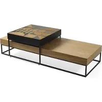 AEA Couchtisch Braun Luxus Holz Wohnzimmer Design Kaffeetisch Möbel