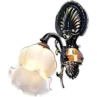 AEA Wandlampe Wandleuchten Blumen Wandleuchte Lüster Wand Lampen Grau Glas