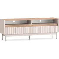 Furnlux Classic FURNLUX Tv-ständer Dunea Eiche Und Beige 154cm / Hauptfarbe: Beige / Abmessungen: 154 x 55 x 40 cm