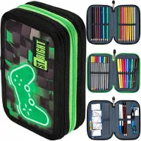 Sonstiges 47-teilig Federmäppchen 3 Fach Federtasche Federmappe Bleistift Etui Tasche