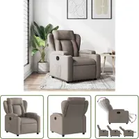 The Living Store Relaxsessel Taupe Stoff