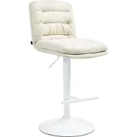 CLP Barhocker Damar Stoff weiß - creme