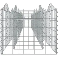 Syfax Gabionen-Hochbeet mit Hochbogen 600x50x50 cm Verzinktes Eisen
