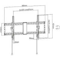 24hShop TV-Wandhalterung Neigbar 43-90 Zoll Bildschirm Wandabstand 49 mm