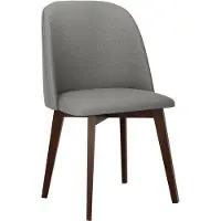 Mirjan 24 Stuhl Monti III, Esszimmerstuhl aus Buchenholz, 48x55x83 cm (Holzfarbe: Nuss, Stofffarbe: Hygge D91)