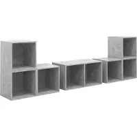 Sonstiges 6-tlg. TV-Schrank-Set Betongrau Holzwerkstoff
