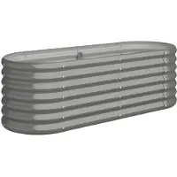 Syfax Hochbeet Verzinkter Stahl 114x40x36 cm Grau