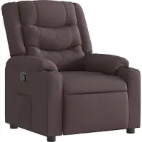 Syfax Relaxsessel Dunkelbraun Stoff