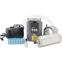 OEM 1,5 kW wassergekühlte Spindel, hohe Geschwindigkeit bis zu 24000 U/min, Fett-Schmierung, Komplettset 220V