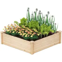 Northix Hochbeet aus Holz, offener Boden, 102 x 102 x 30 cm