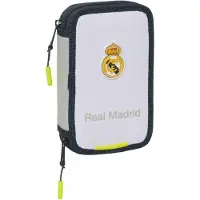 Northix Real Madrid Doppel-Federmäppchen mit 29 Teilen, Ausgabe 25/26