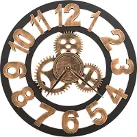 Syfax Wanduhr Metall 58 cm Golden und Schwarz