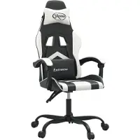 Syfax Gaming-Stuhl Schwarz und Weiß Kunstleder