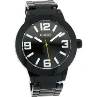 Oozoo Damen Herren Armbanduhr schwarz Analog Vintage Series Metallarmband D2UOC3684A