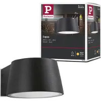 Paulmann LED Außen-Wandleuchte "Capea IP44 96x128mm 3000K 6W 500lm 230V Anthrazit Aluminium", grau (anthrazit), B:9,6cm H:5,6cm T:12,8cm, Leuchten, LED Außen-Wandleuchte