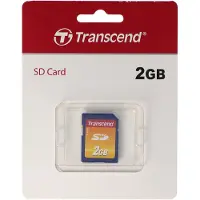 Transcend TS2GSDC, 2 GB, SD, MLC, 20 MB/s, 13 MB/s, Schwarz
