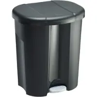 Rotho Abfalleimer 1 x 10 l, 2 x 15 l TRIO, Farbe:Schwarz
