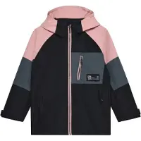 Color Kids - Kid's Junior Jacket Colorblock - Regenjacke Gr 104 schwarz