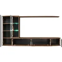 Xl Moebel Gmbh Wohnwand Set Luxus Wohnzimmer TV Ständer Holz Wandregal Wandschrank