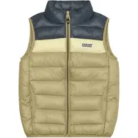 Color Kids - Kid's Waistcoat Quilted Colorblock - Kunstfaserweste Gr 98 beige