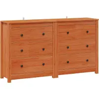 Syfax Sideboard 2 stk. Wachsbraun 140 x 35 x 80 cm
