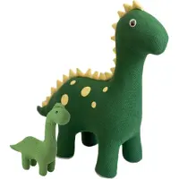 Crochetts Set aus 2 Dinosaurier-Kuscheltieren Dina und Dino aus Baumwolle (Groß + Mini) PLTR14LTM02