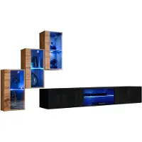 Xl Moebel Gmbh Wohnzimmermöbel Wohnwand 210 cm 3x Wandschrank Einrichtung Luxus Wand Regale