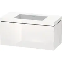 Duravit L-Cube c-bonded Set wandhängend, 1 Auszug, ohne Überlauf, ohne Hahnloch, 1000x500x480mm, LC6918N2222, Farbe: Weiß Hochglanz Dekor